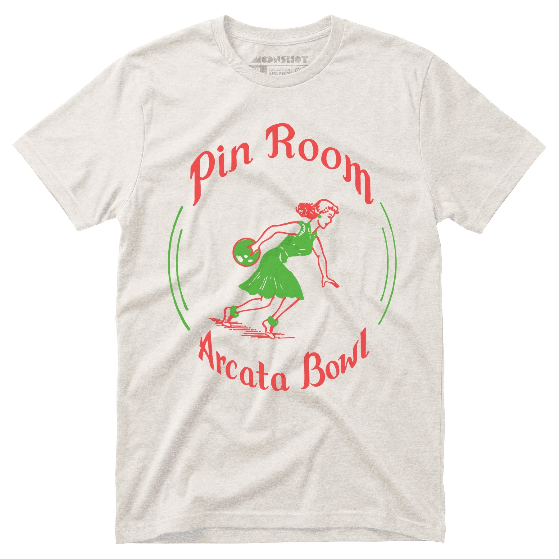 Arcata Bowl Pin Room - Arcata, CA - Vintage Bowling Alley - Unisex T-Shirt