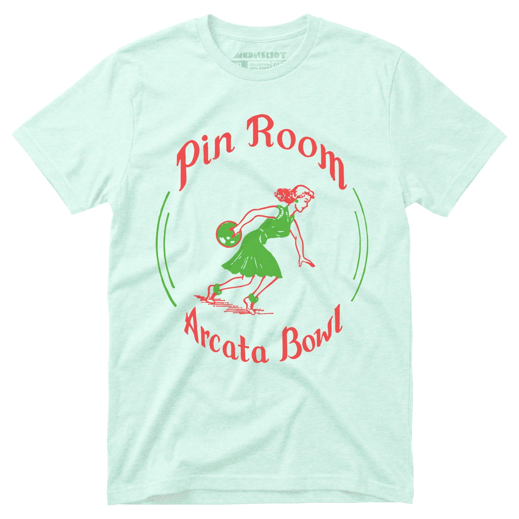 Arcata Bowl Pin Room - Arcata, CA - Vintage Bowling Alley - Unisex T-Shirt
