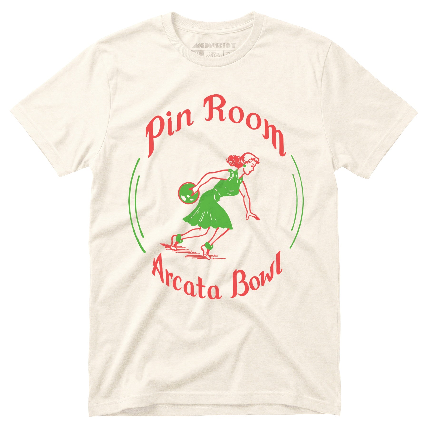 Arcata Bowl Pin Room - Arcata, CA - Vintage Bowling Alley - Unisex T-Shirt