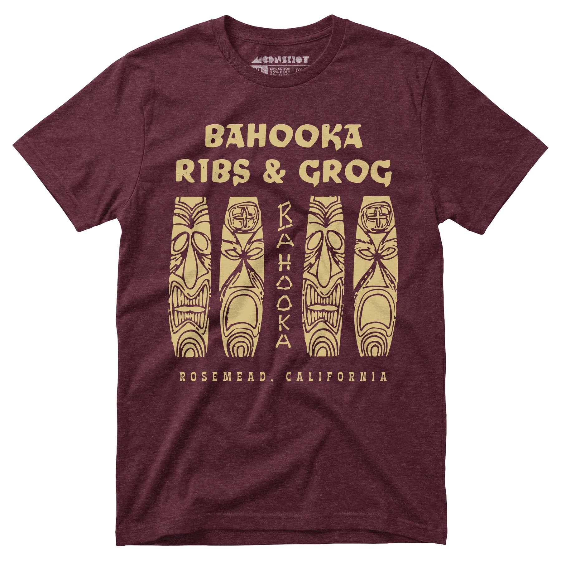 Bahooka Ribs & Grog - Rosemead, CA - Vintage Tiki Bar - Unisex T-Shirt