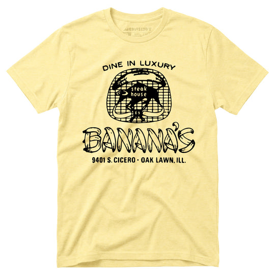 Banana's Steak House v2 - Oak Lawn, IL - Vintage Restaurant - Unisex T-Shirt