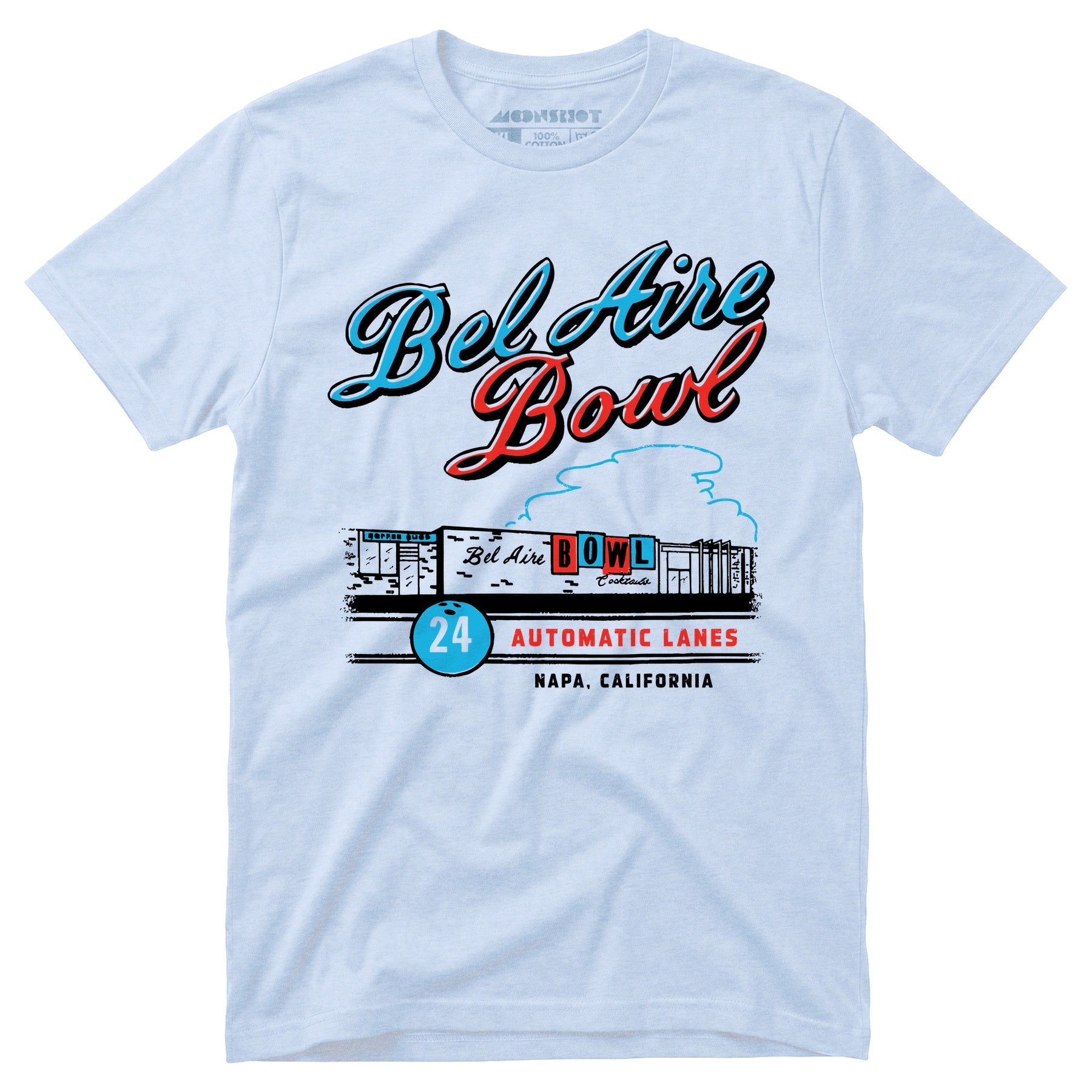 Bel Aire Bowl - Napa, CA - Vintage Bowling Alley - Unisex T-Shirt