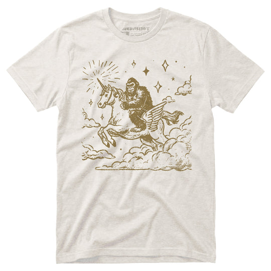 Bigfoot Riding On a Unicorn - Unisex T-Shirt