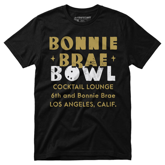 Bonnie Brae Bowl - Los Angeles, CA - Vintage Bowling Alley - Unisex T-Shirt