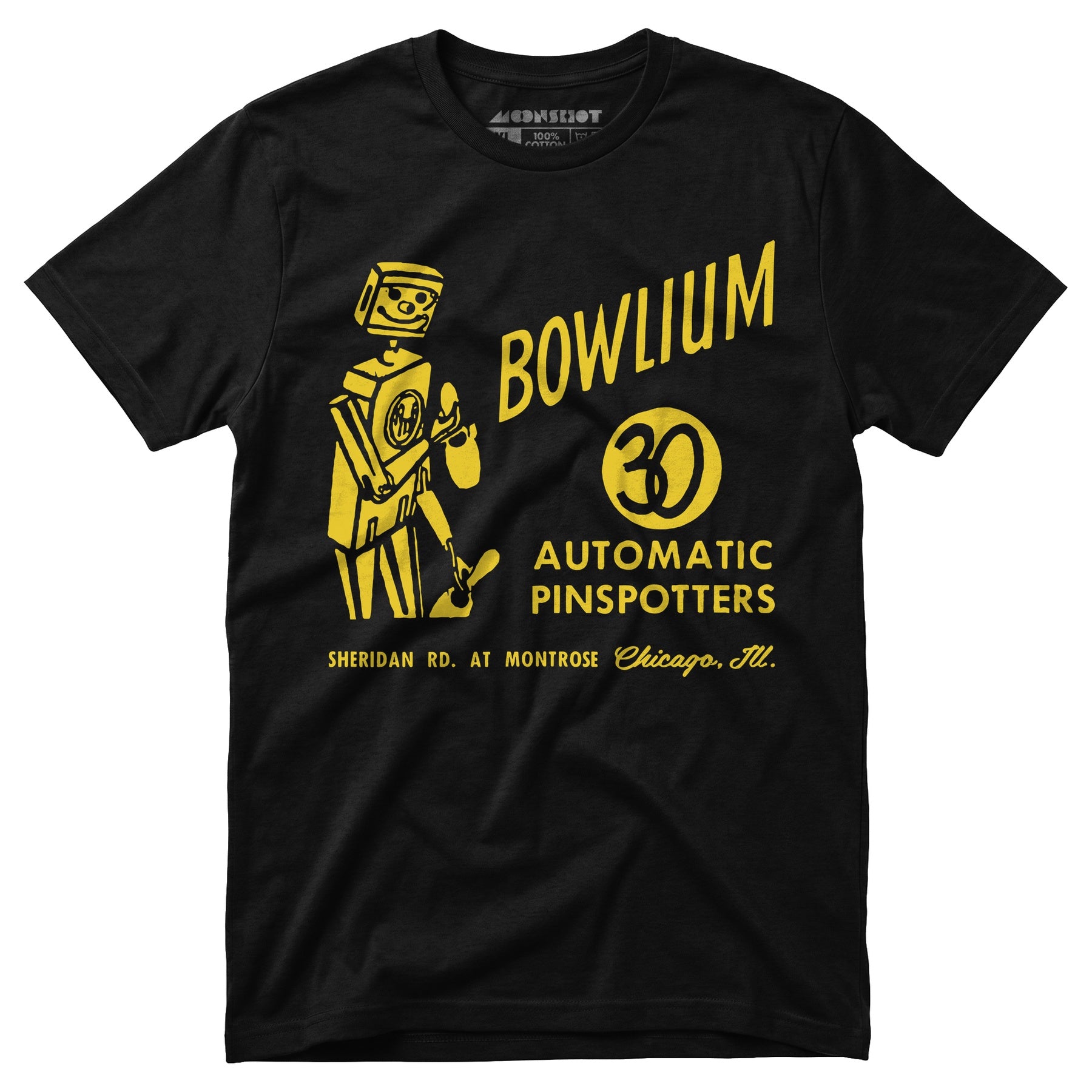Bowlium v2 - Chicago, IL - Vintage Bowling Alley - Unisex T-Shirt