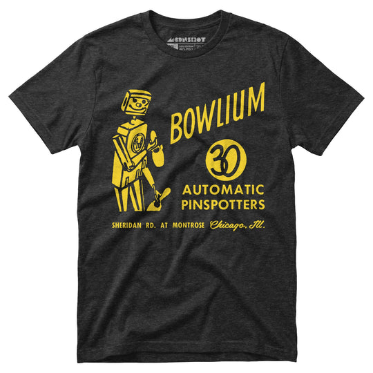 Bowlium v2 - Chicago, IL - Vintage Bowling Alley - Unisex T-Shirt