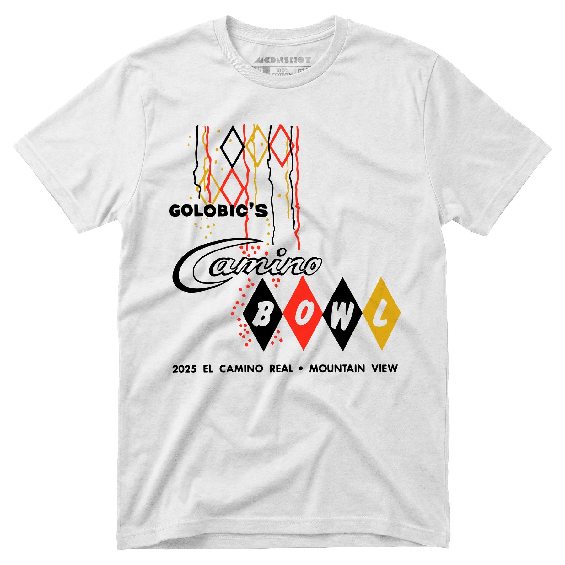 Camino Bowl - Mountain View, CA - Vintage Bowling Alley - Unisex T-Shirt