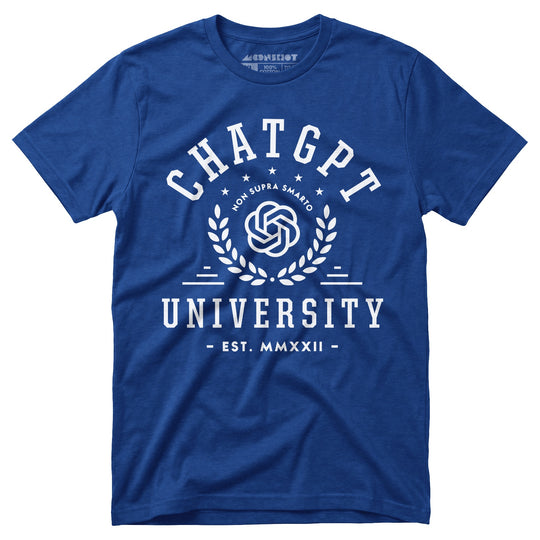 ChatGPT University - Unisex T-Shirt in True Royal
