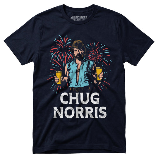 Chug Norris 4th of July - Unisex T-Shirt in Navy