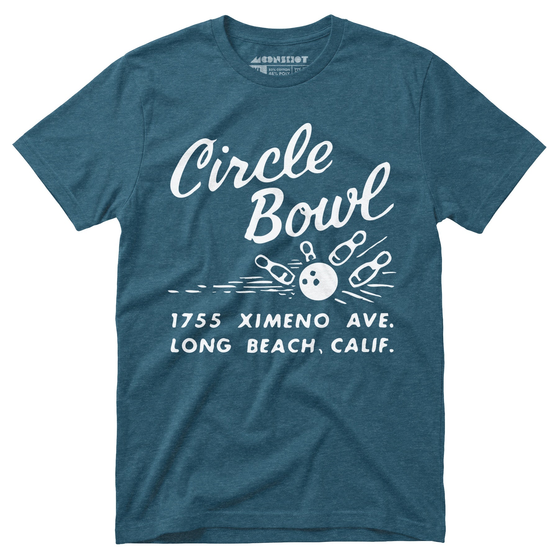 Circle Bowl - Long Beach, CA - Vintage Bowling Alley - Unisex T-Shirt