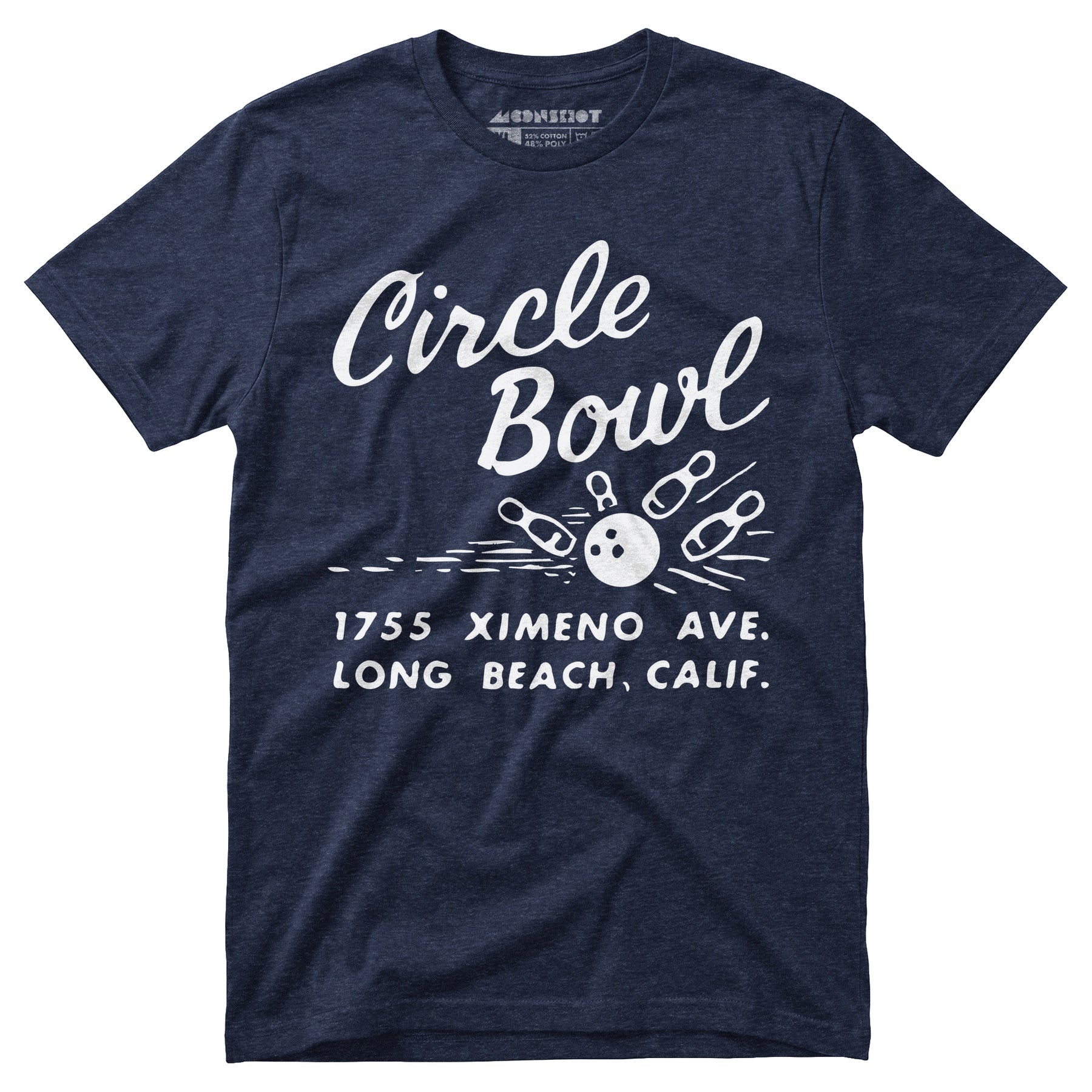 Circle Bowl - Long Beach, CA - Vintage Bowling Alley - Unisex T-Shirt