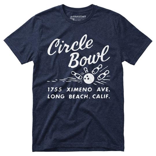 Circle Bowl - Long Beach, CA - Vintage Bowling Alley - Unisex T-Shirt