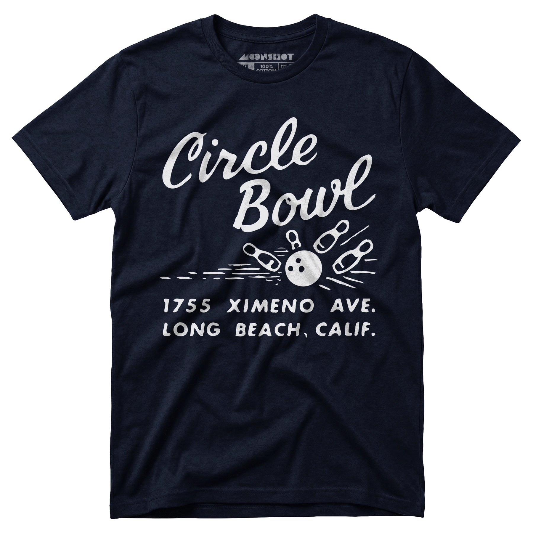 Circle Bowl - Long Beach, CA - Vintage Bowling Alley - Unisex T-Shirt