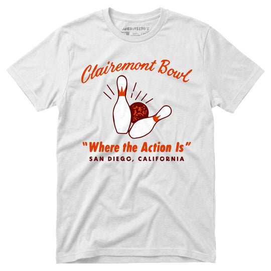 Clairemont Bowl - San Diego, CA - Vintage Bowling Alley - Unisex T-Shirt