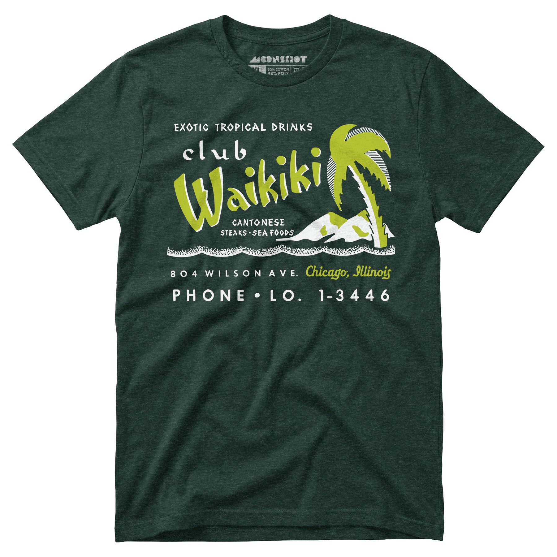 Club Waikiki - Chicago, IL - Vintage Tiki Bar - Unisex T-Shirt