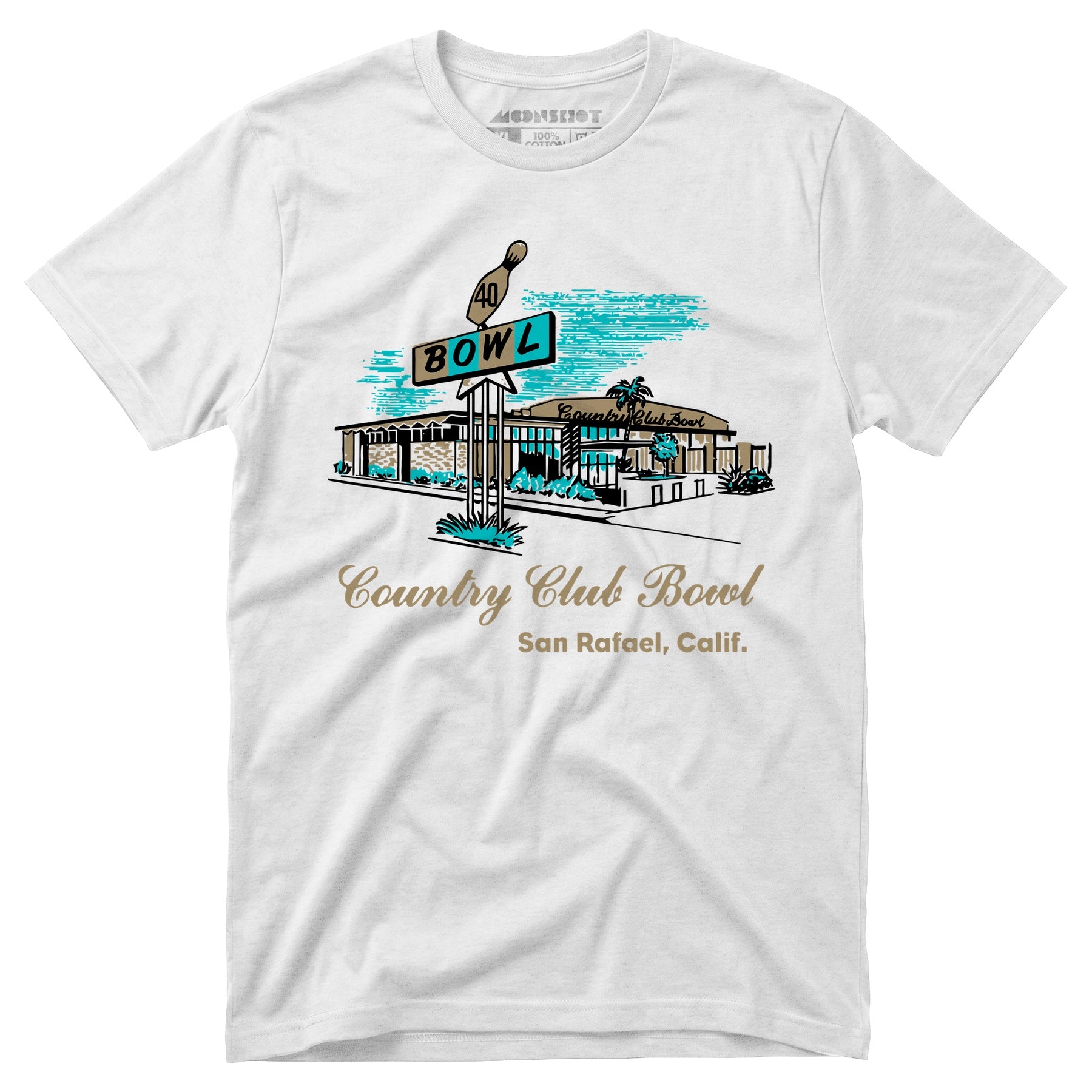 Country Club Bowl - San Rafael, CA - Vintage Bowling Alley - Unisex T-Shirt