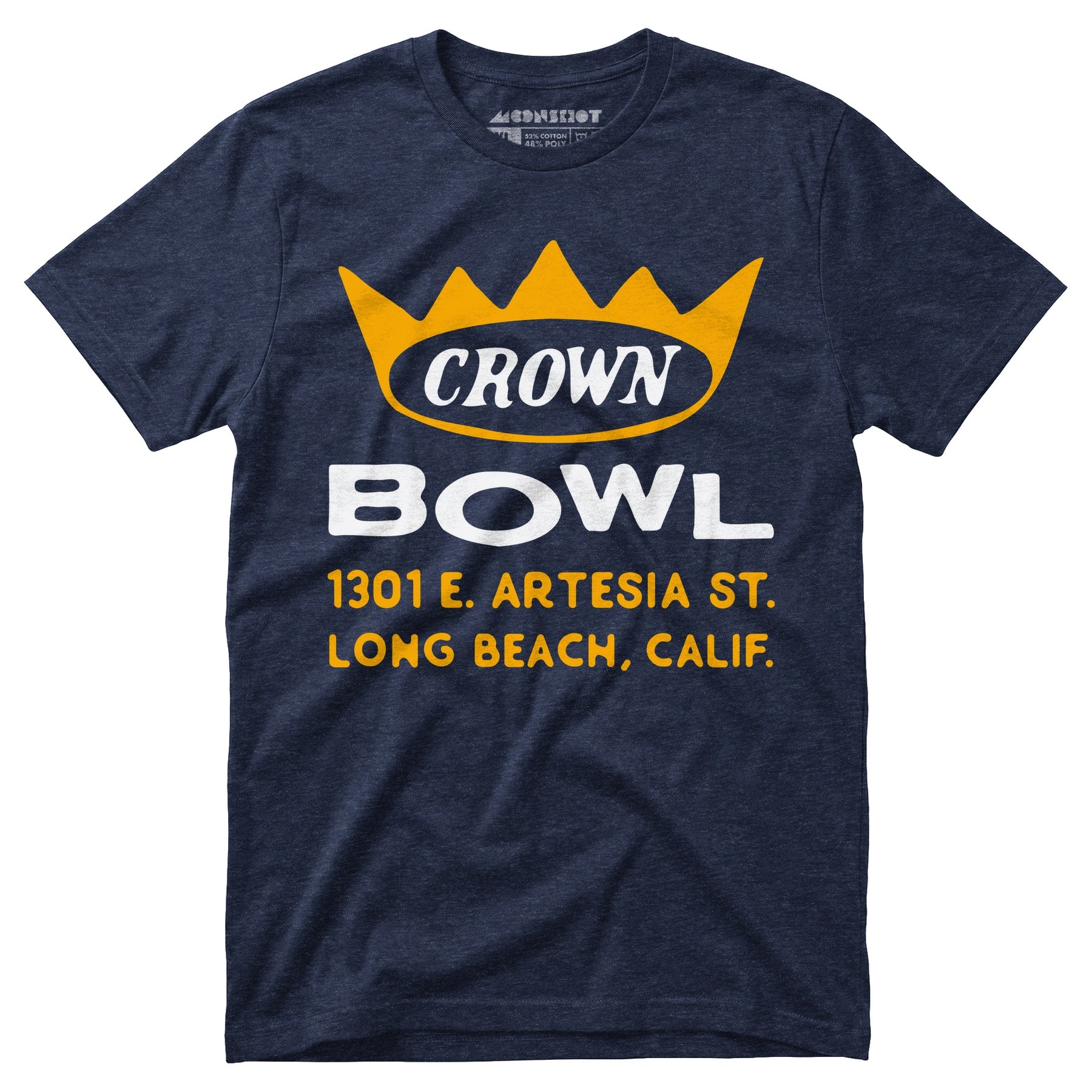 Crown Bowl - Long Beach, CA - Vintage Bowling Alley - Unisex T-Shirt