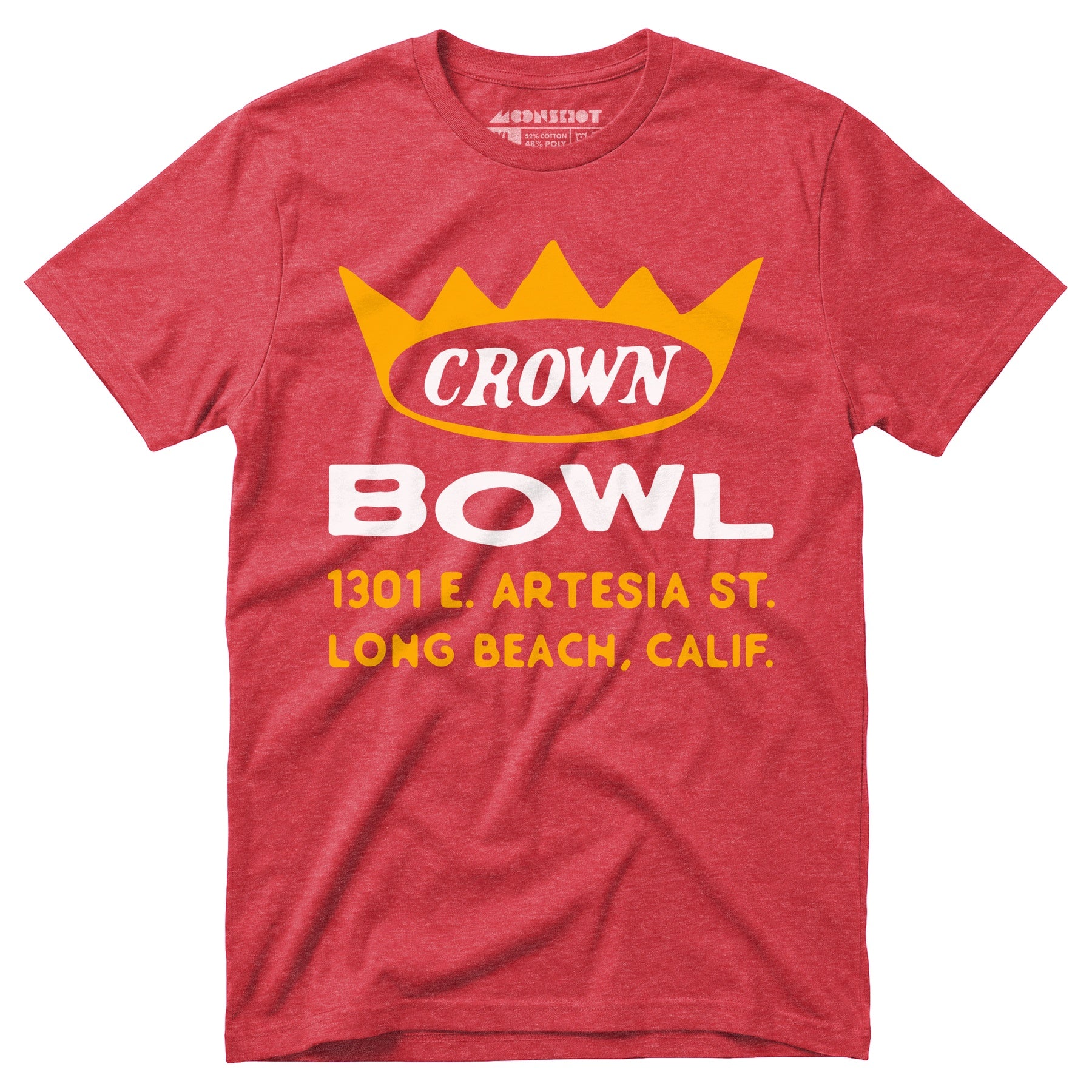 Crown Bowl - Long Beach, CA - Vintage Bowling Alley - Unisex T-Shirt