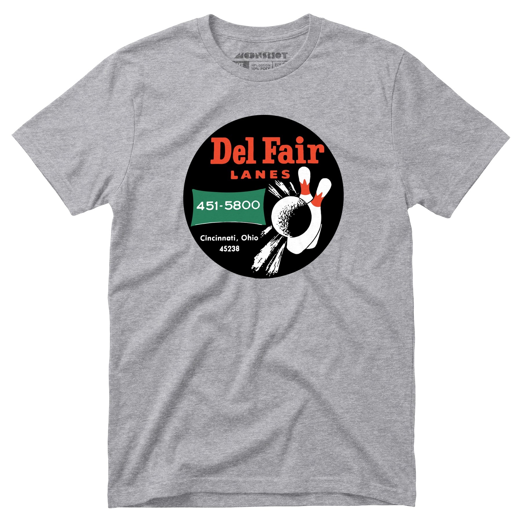 Del Fair Lanes - Cincinnati, OH - Vintage Bowling Alley - Unisex T-Shirt