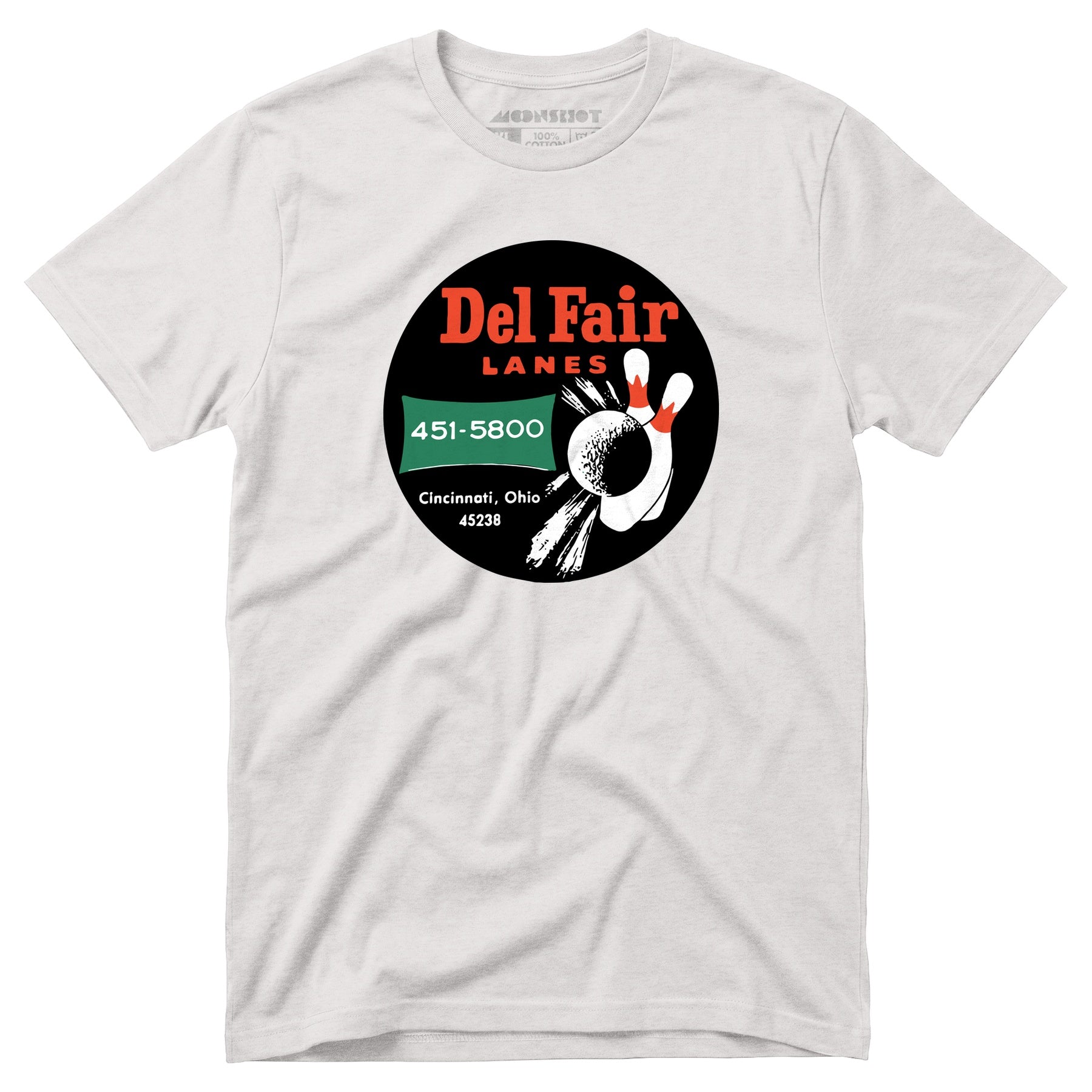 Del Fair Lanes - Cincinnati, OH - Vintage Bowling Alley - Unisex T-Shirt