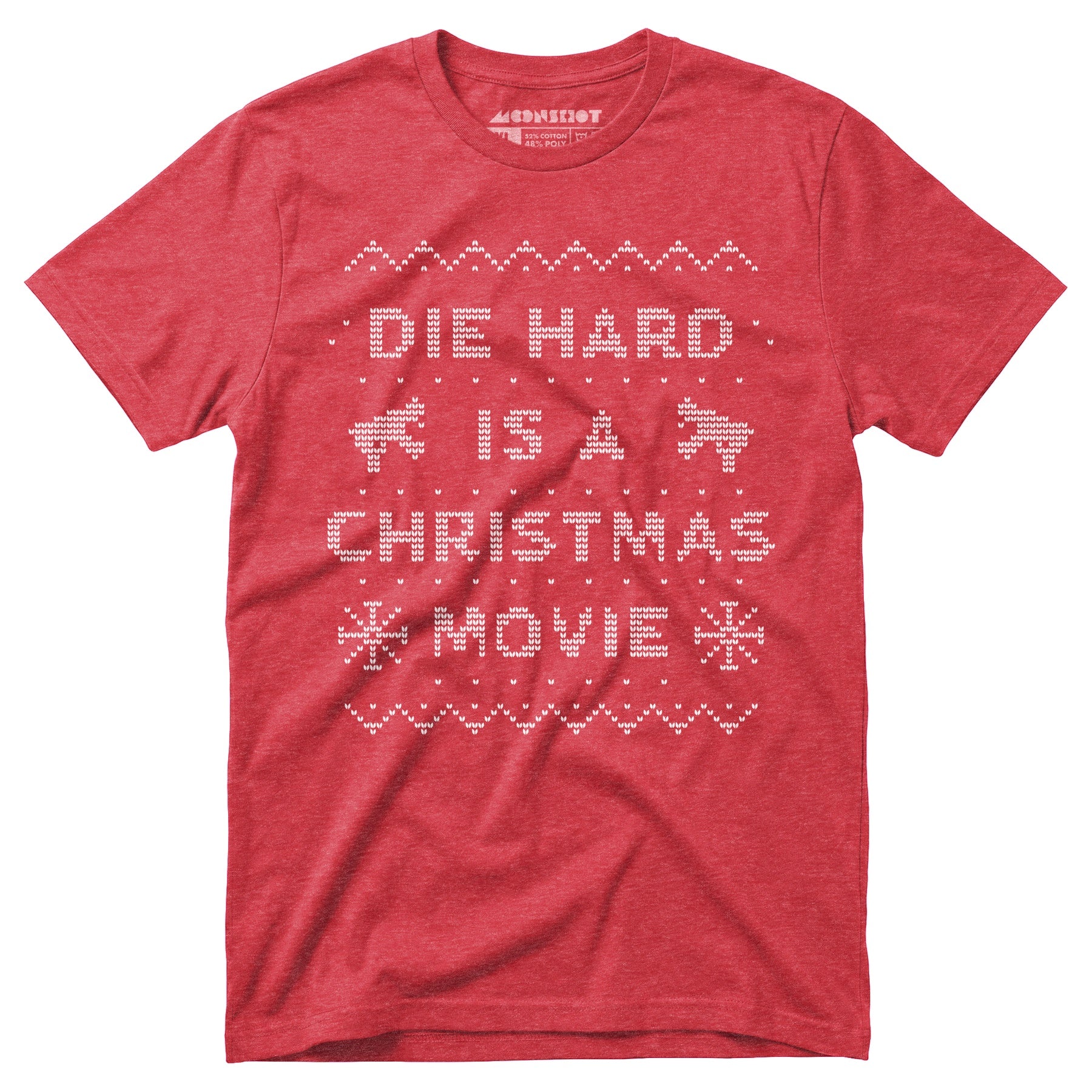 Die Hard is a Christmas Movie - Sweater Print Style - Unisex T-Shirt