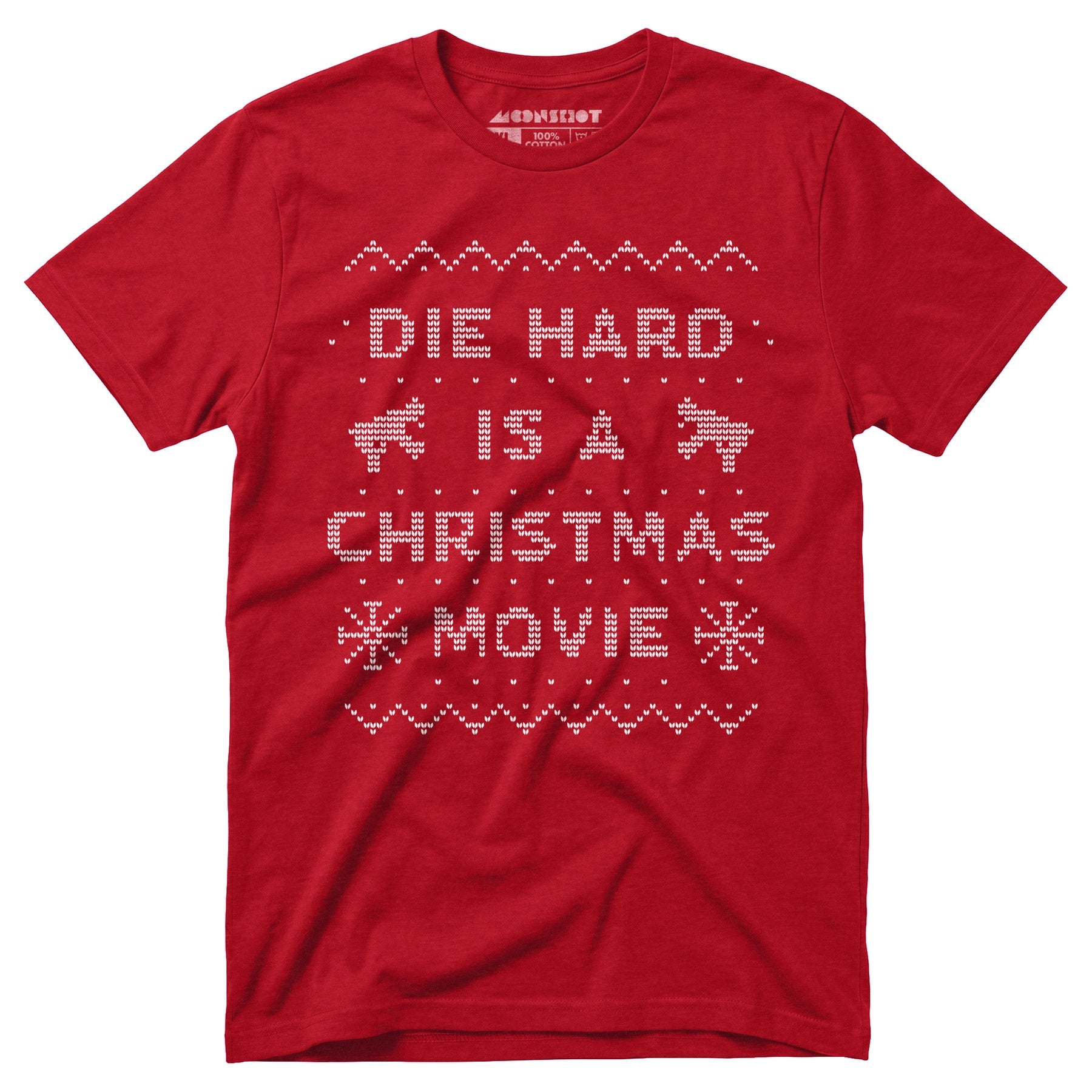 Die Hard is a Christmas Movie - Sweater Print Style - Unisex T-Shirt