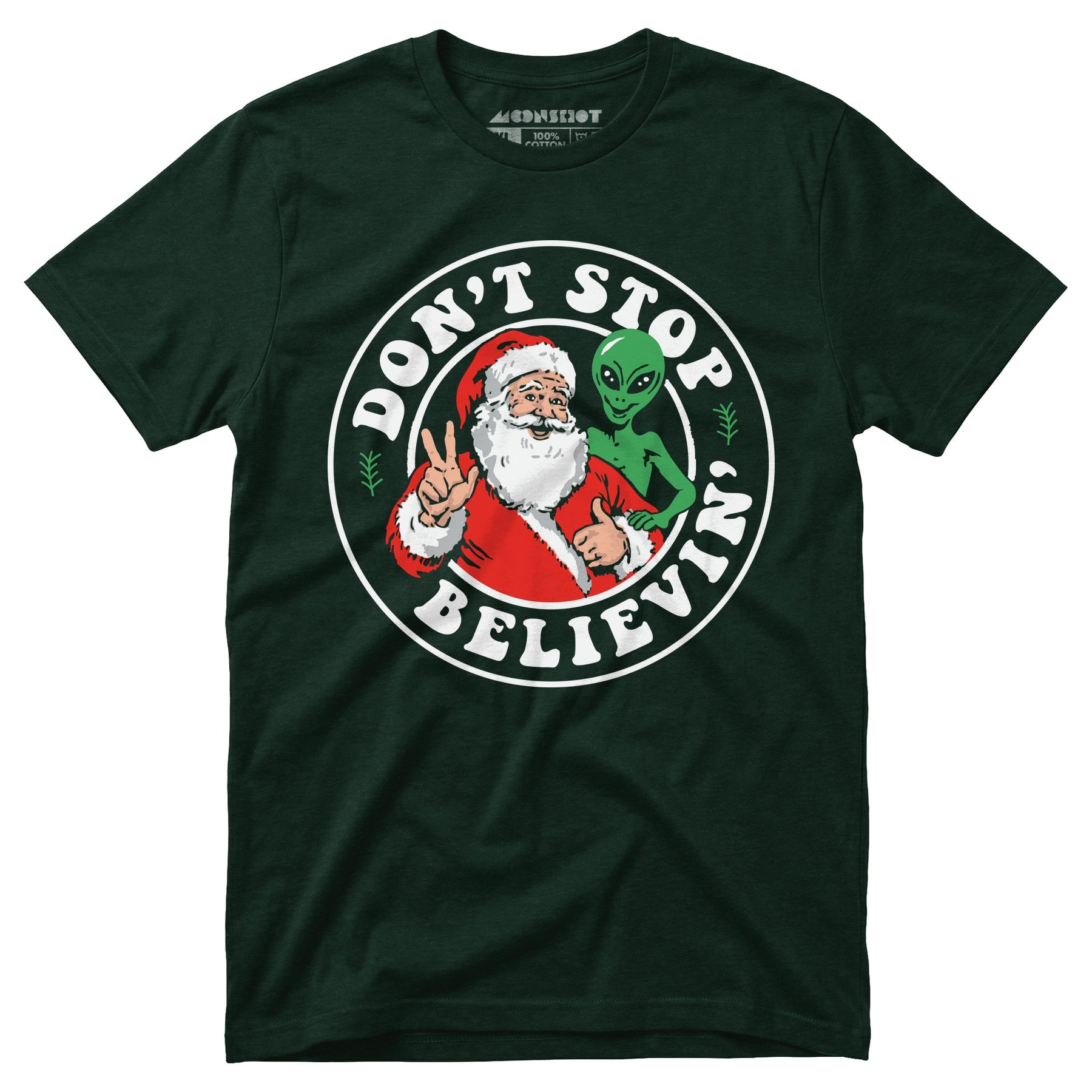 Don't Stop Believin' - Santa & Alien - Unisex T-Shirt