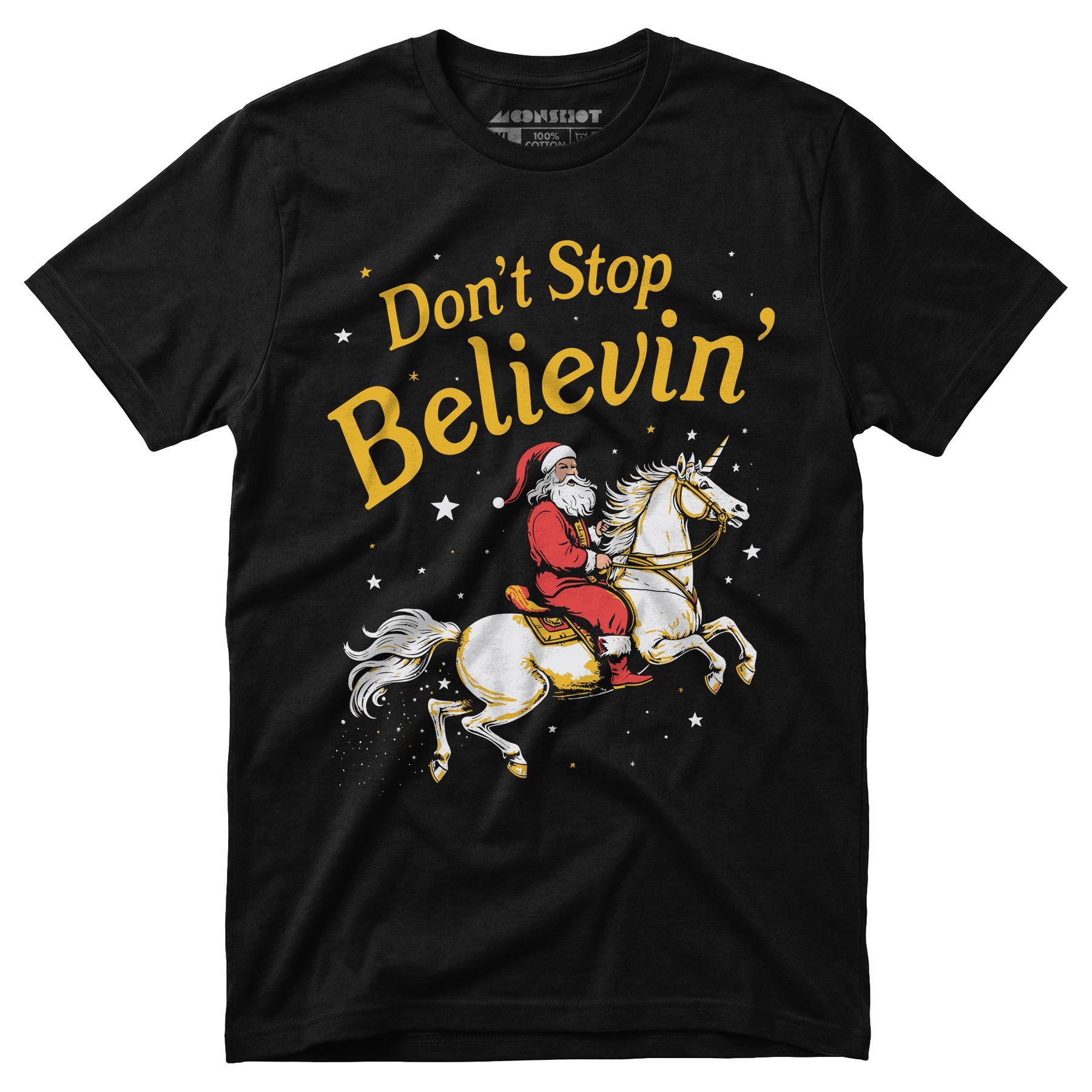Don't Stop Believin' Santa Unicorn - Unisex T-Shirt
