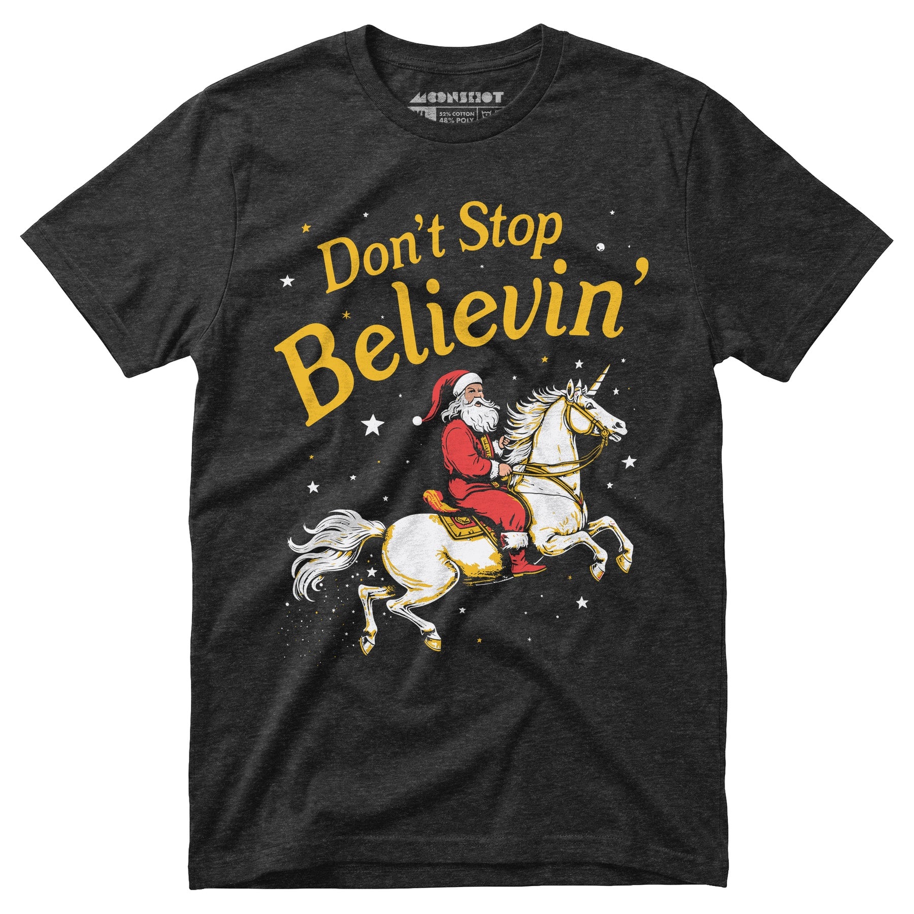 Don't Stop Believin' Santa Unicorn - Unisex T-Shirt
