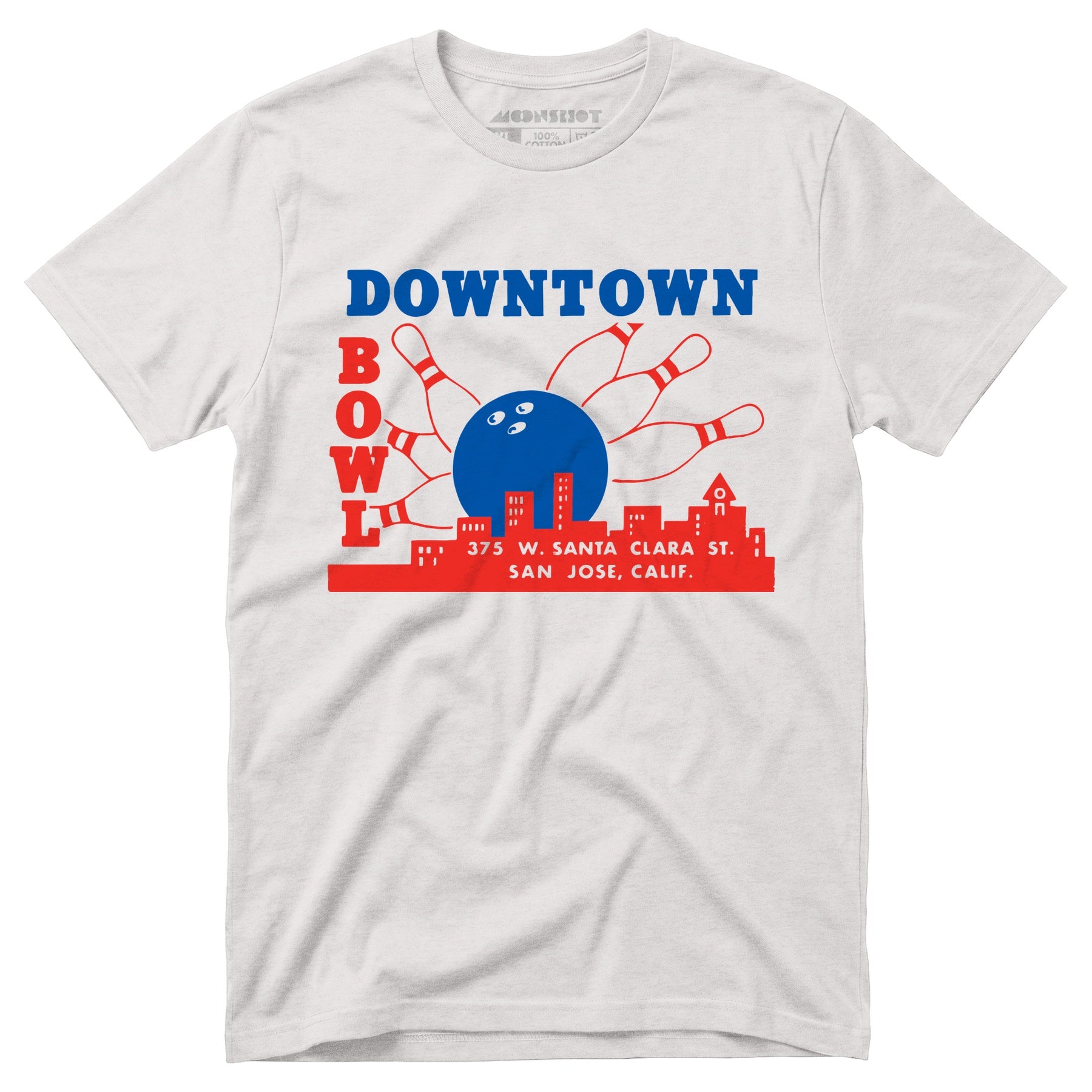 Downtown Bowl - San Jose, CA - Vintage Bowling Alley - Unisex T-Shirt