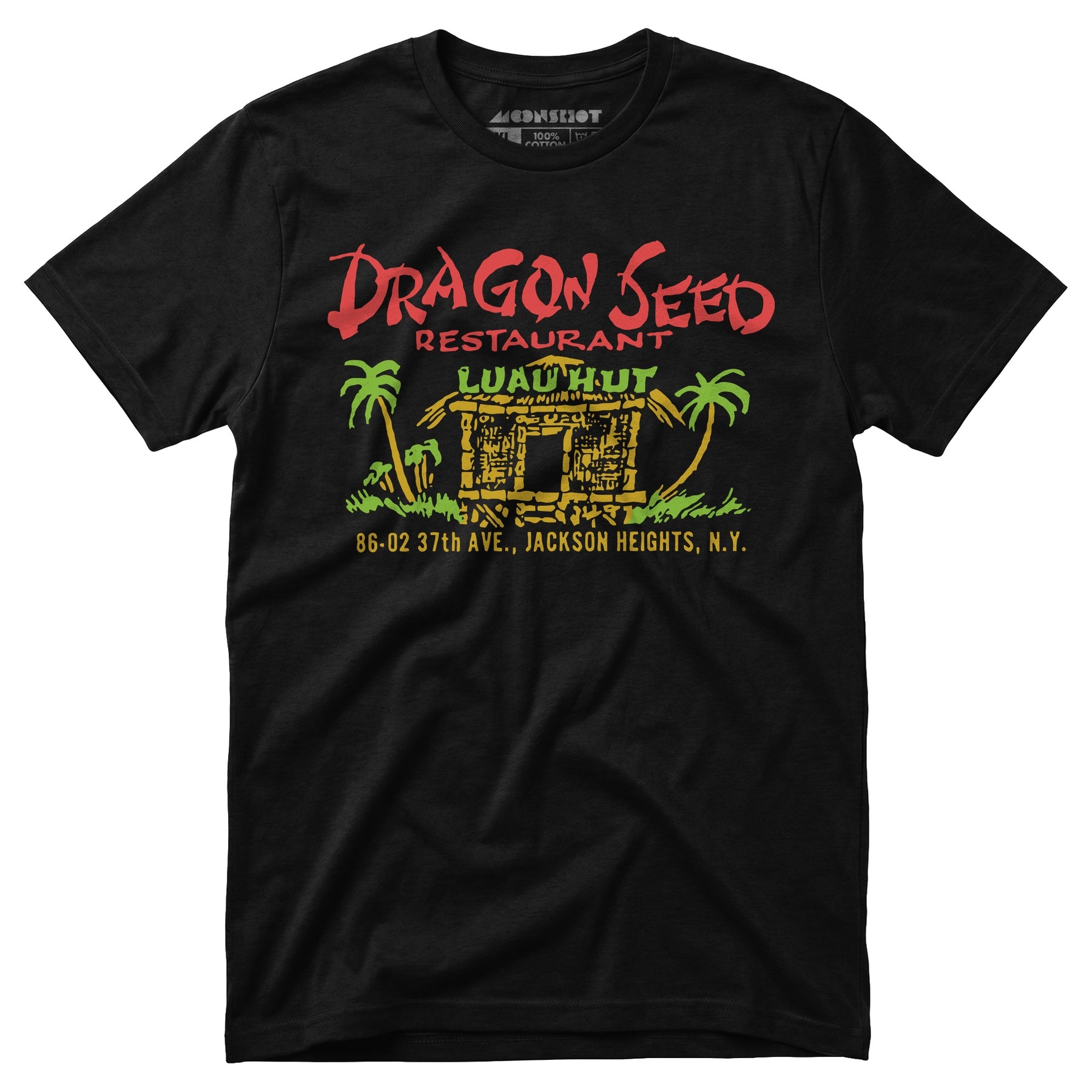 Dragon Seed Luau Hut - Jackson Heights, NY - Vintage Tiki Bar - Unisex T-Shirt
