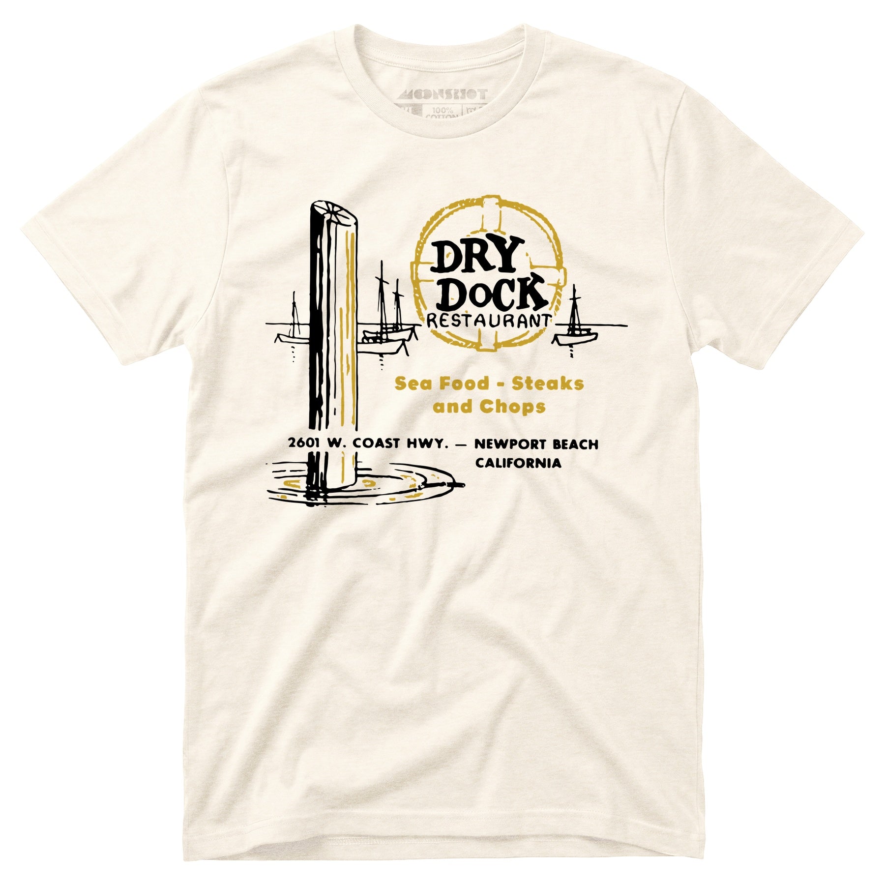 Dry Dock - Newport Beach, CA - Vintage Restaurant - Unisex T-Shirt
