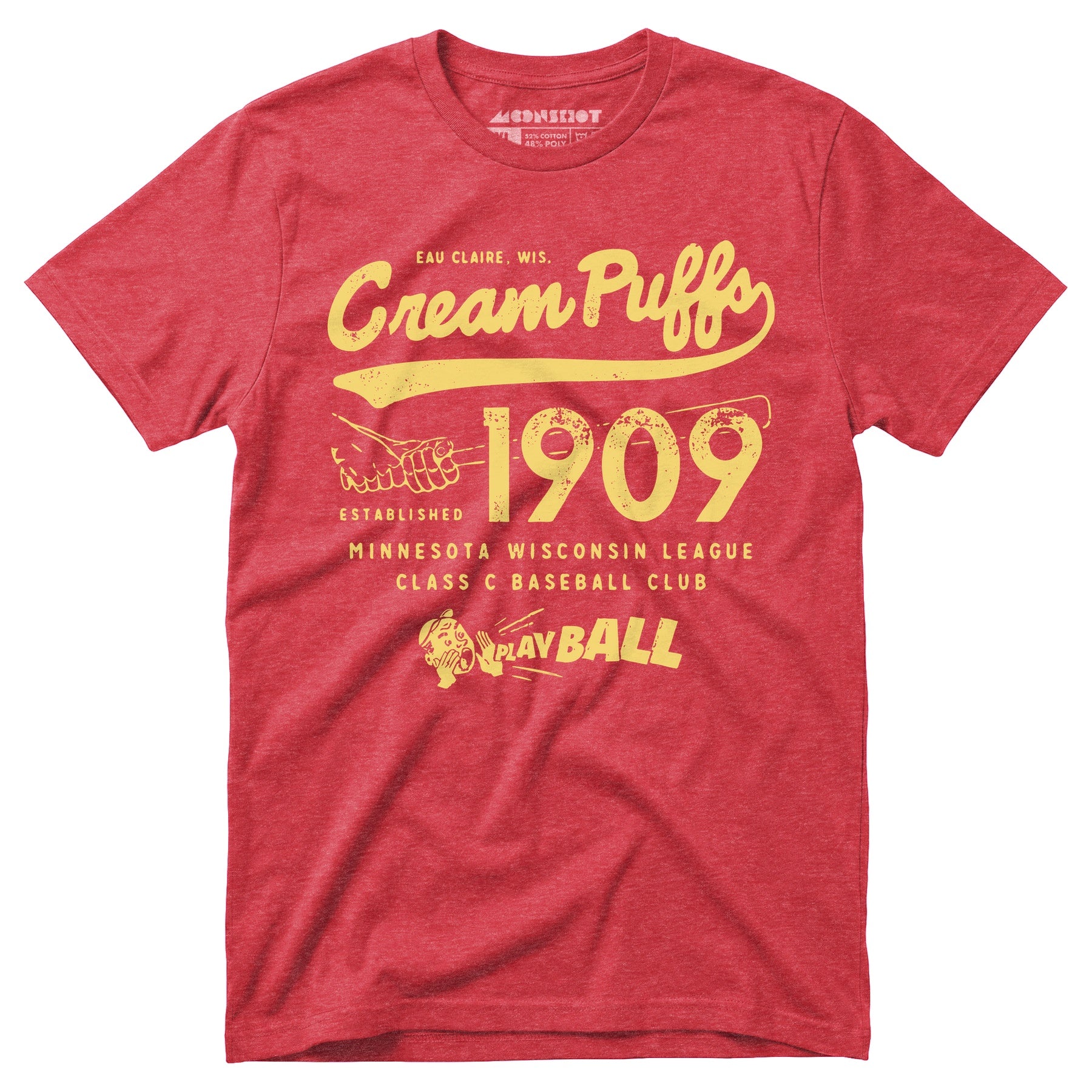 Eau Claire Cream Puffs - Wisconsin - Vintage Defunct Baseball Teams - Unisex T-Shirt