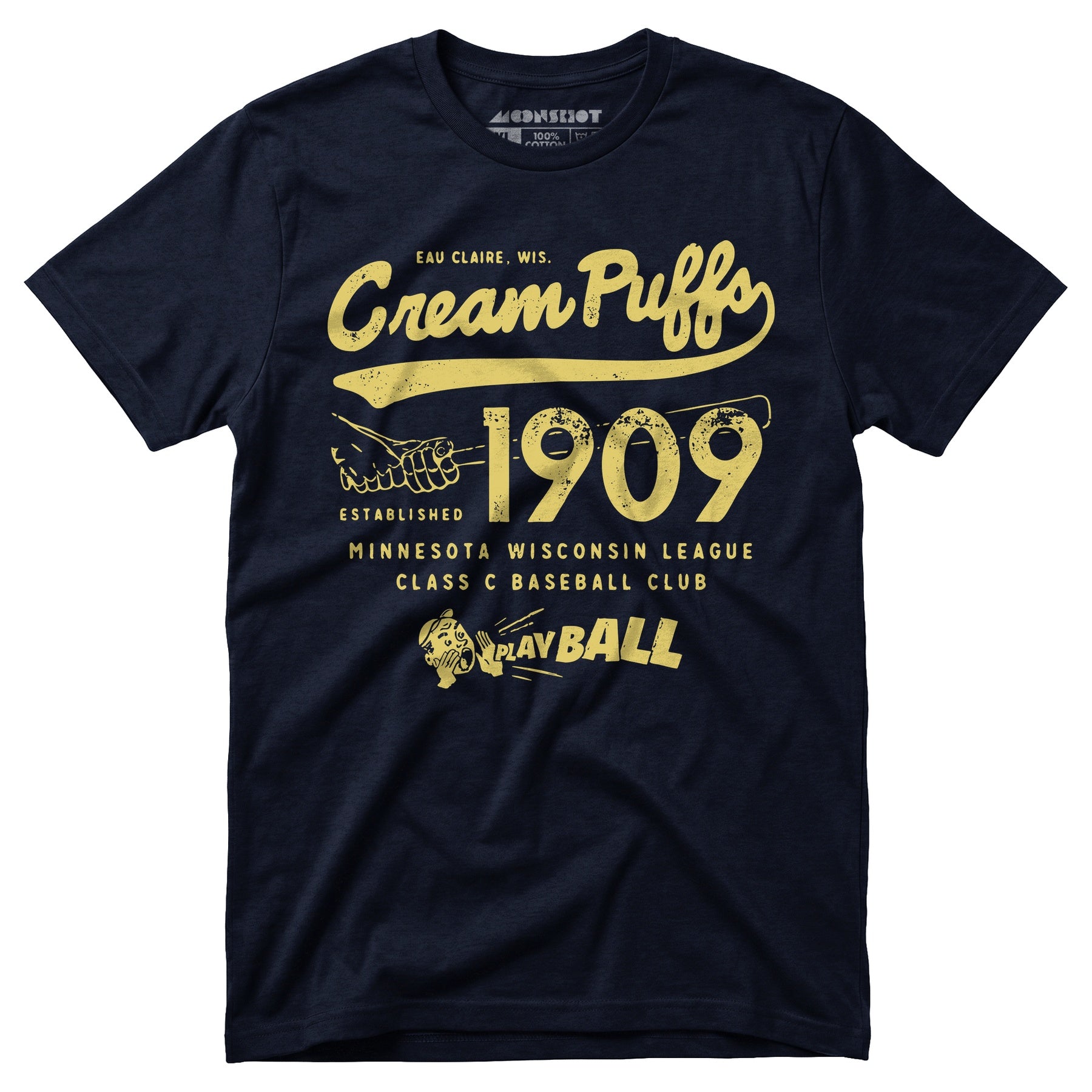 Eau Claire Cream Puffs - Wisconsin - Vintage Defunct Baseball Teams - Unisex T-Shirt
