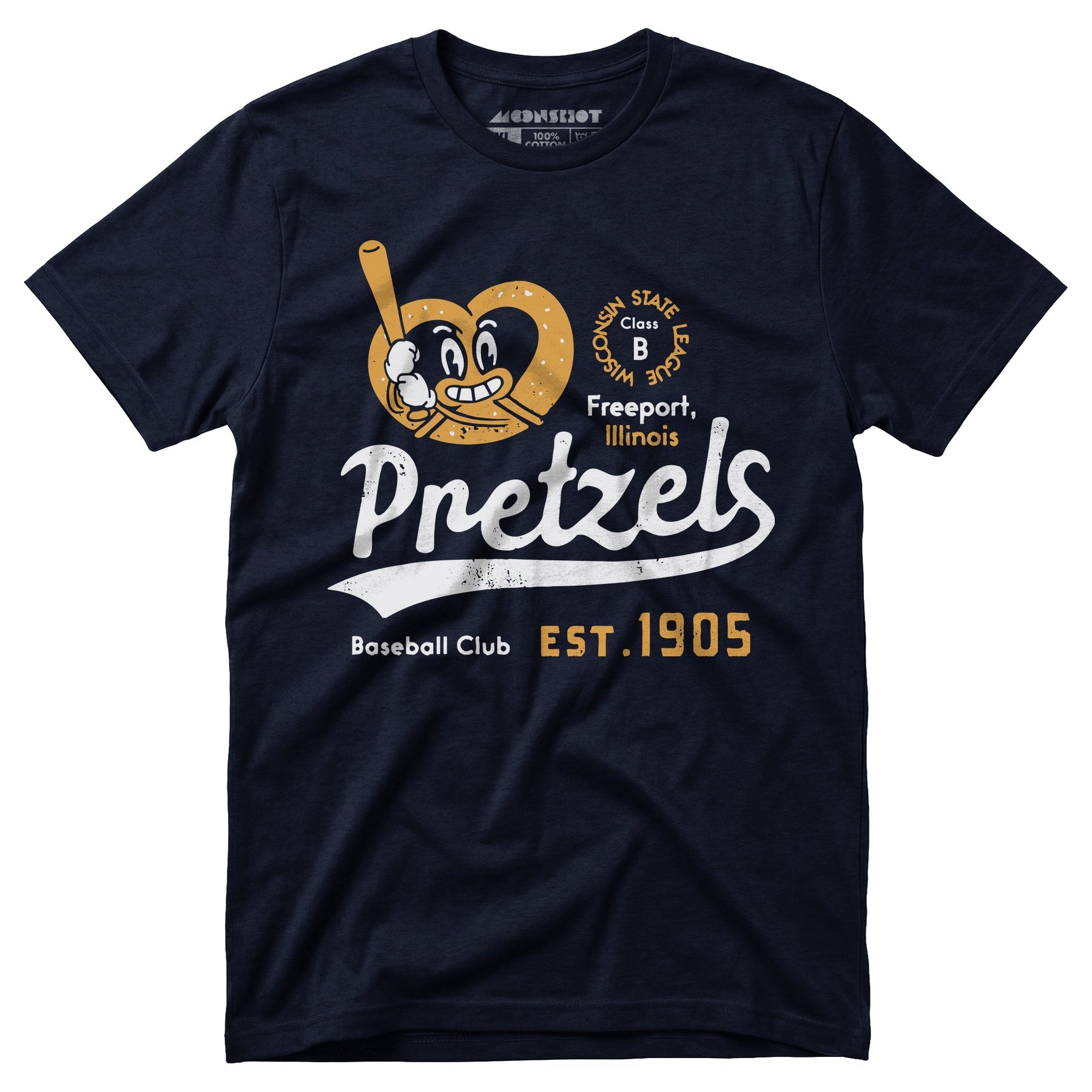 Freeport Pretzels - Illinois - Vintage Defunct Baseball Teams - Unisex T-Shirt