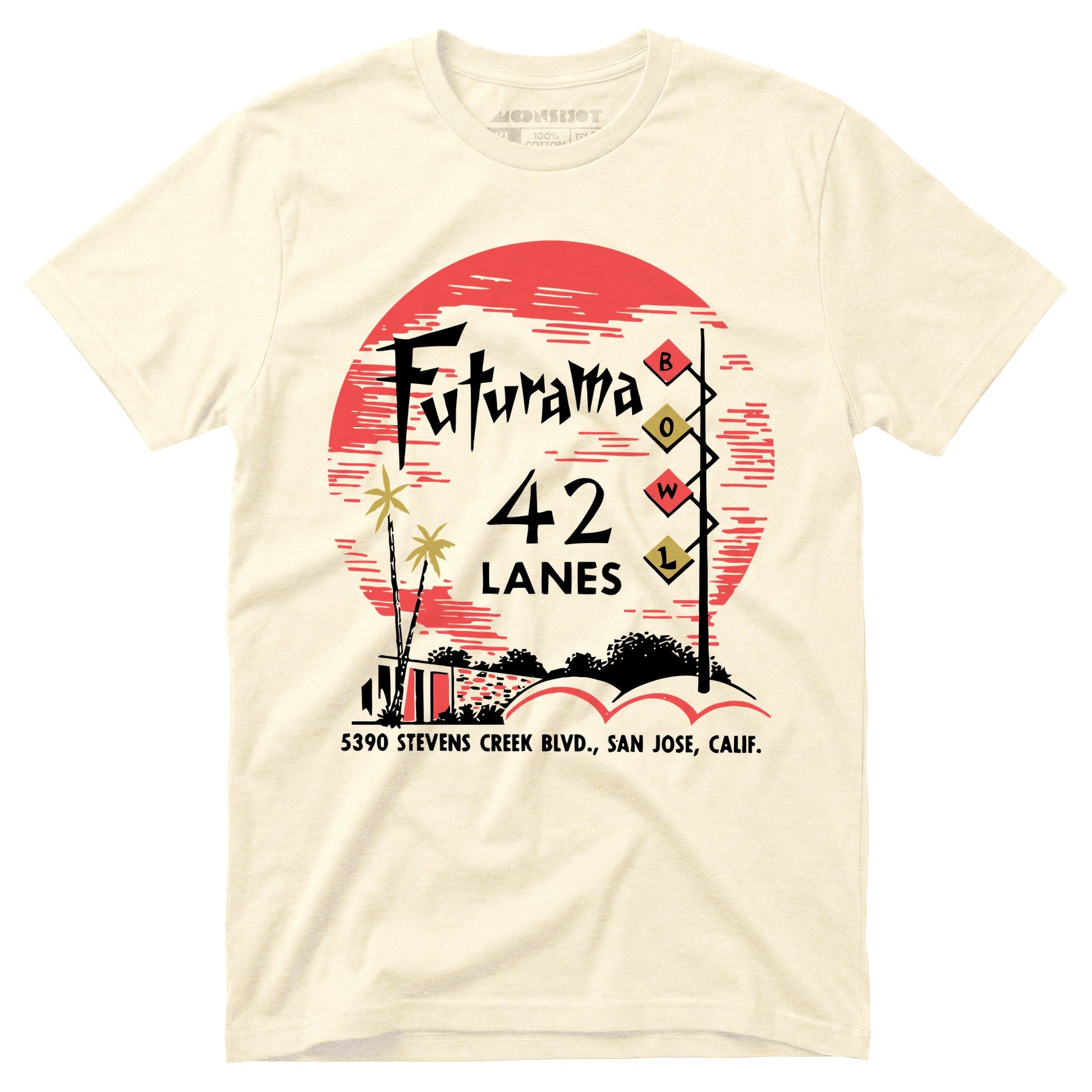 Futurama Lanes - San Jose, CA - Vintage Bowling Alley - Unisex T-Shirt