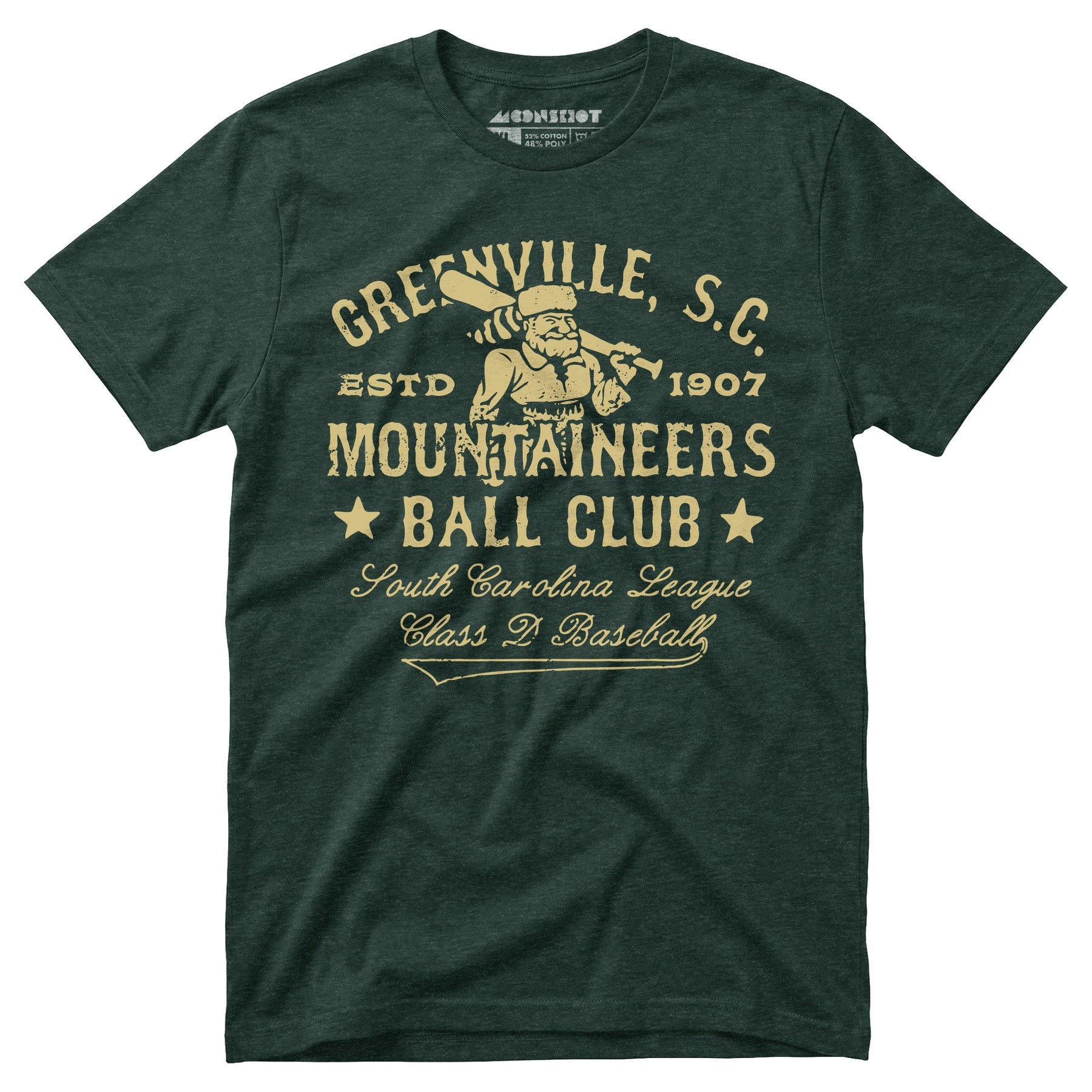 Greenville Mountaineers - South Carolina - Vintage Defunct Baseball Teams - Unisex T-Shirt
