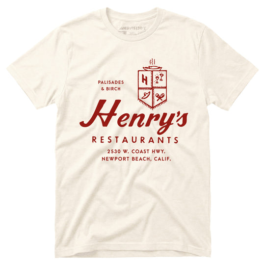 Henry's - Newport Beach, CA - Vintage Restaurant - Unisex T-Shirt