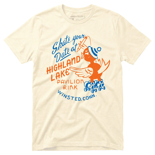 Highland Lake Pavilion Rink - Winsted, CT - Vintage Roller Rink - Unisex T-Shirt