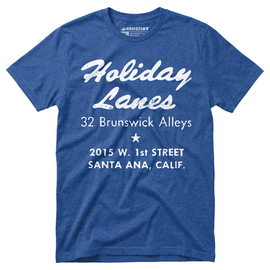 Holiday Lanes - Santa Ana, CA - Vintage Bowling Alley - Unisex T-Shirt