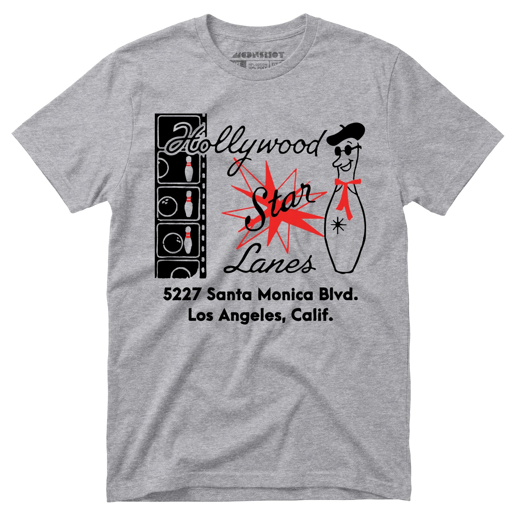 Hollywood Star Lanes - Los Angeles, CA - Vintage Bowling Alley - Unisex T-Shirt
