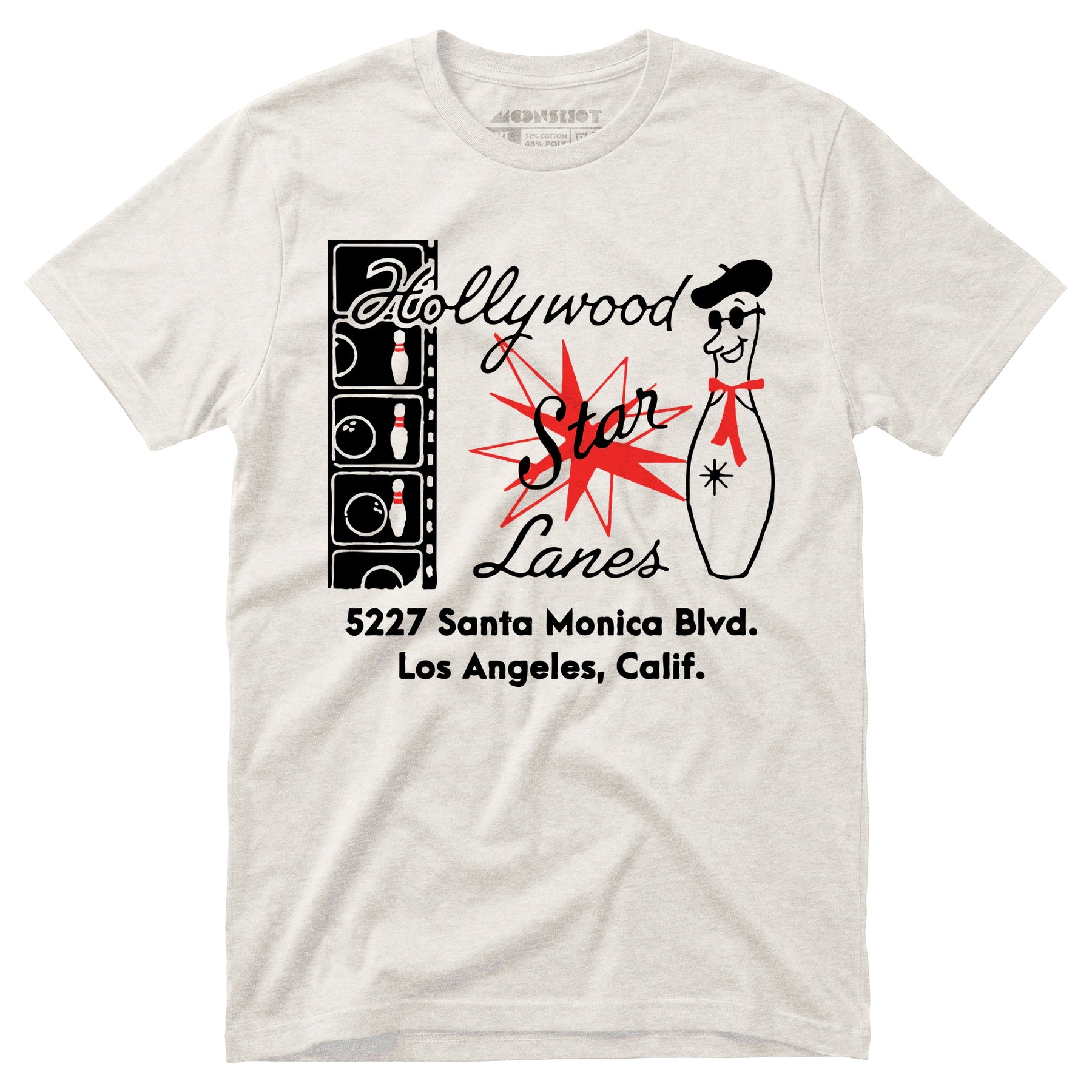 Hollywood Star Lanes - Los Angeles, CA - Vintage Bowling Alley - Unisex T-Shirt