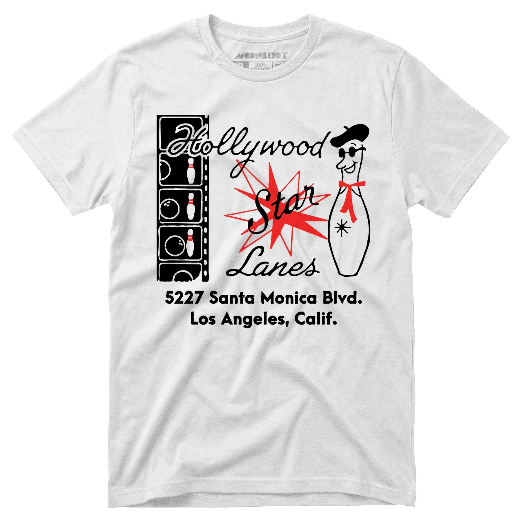 Hollywood Star Lanes - Los Angeles, CA - Vintage Bowling Alley - Unisex T-Shirt