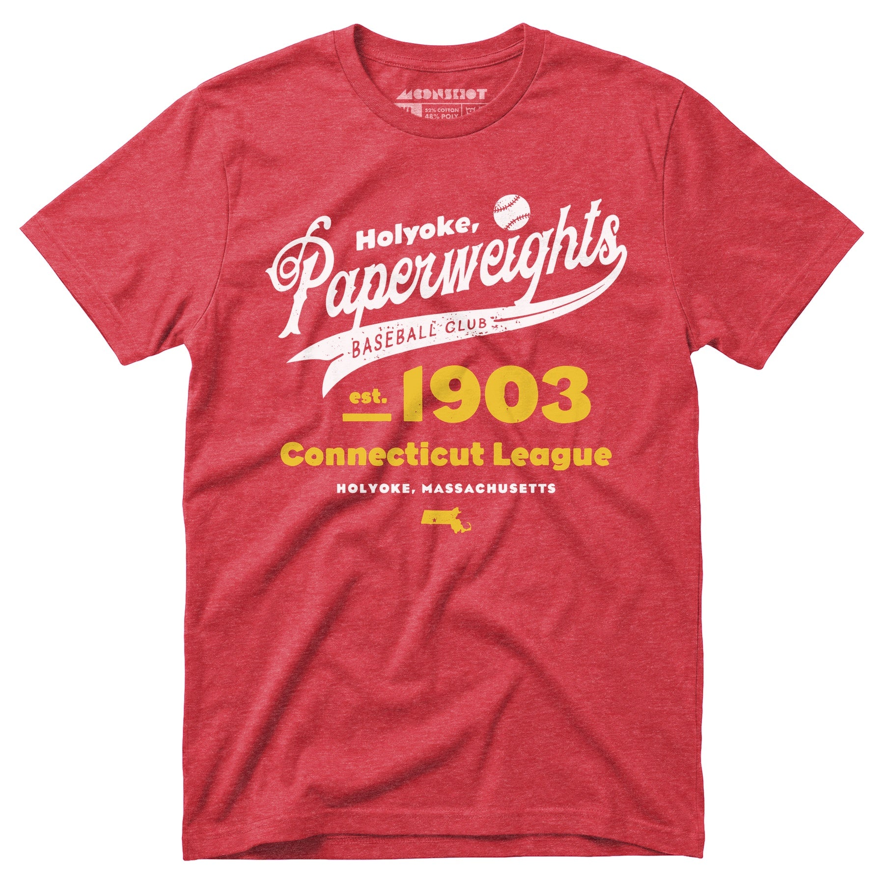 Holyoke Paperweights - Massachusetts - Vintage Defunct Baseball Teams - Unisex T-Shirt