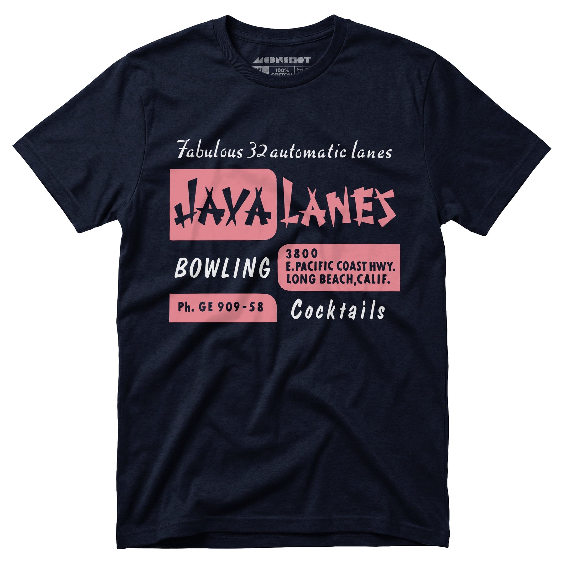 Java Lanes - Long Beach, CA - Vintage Bowling Alley - Unisex T-Shirt
