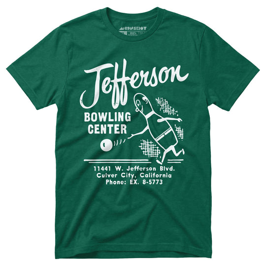 Jefferson Bowling Center - Culver City, CA - Vintage Bowling Alley - Unisex T-Shirt