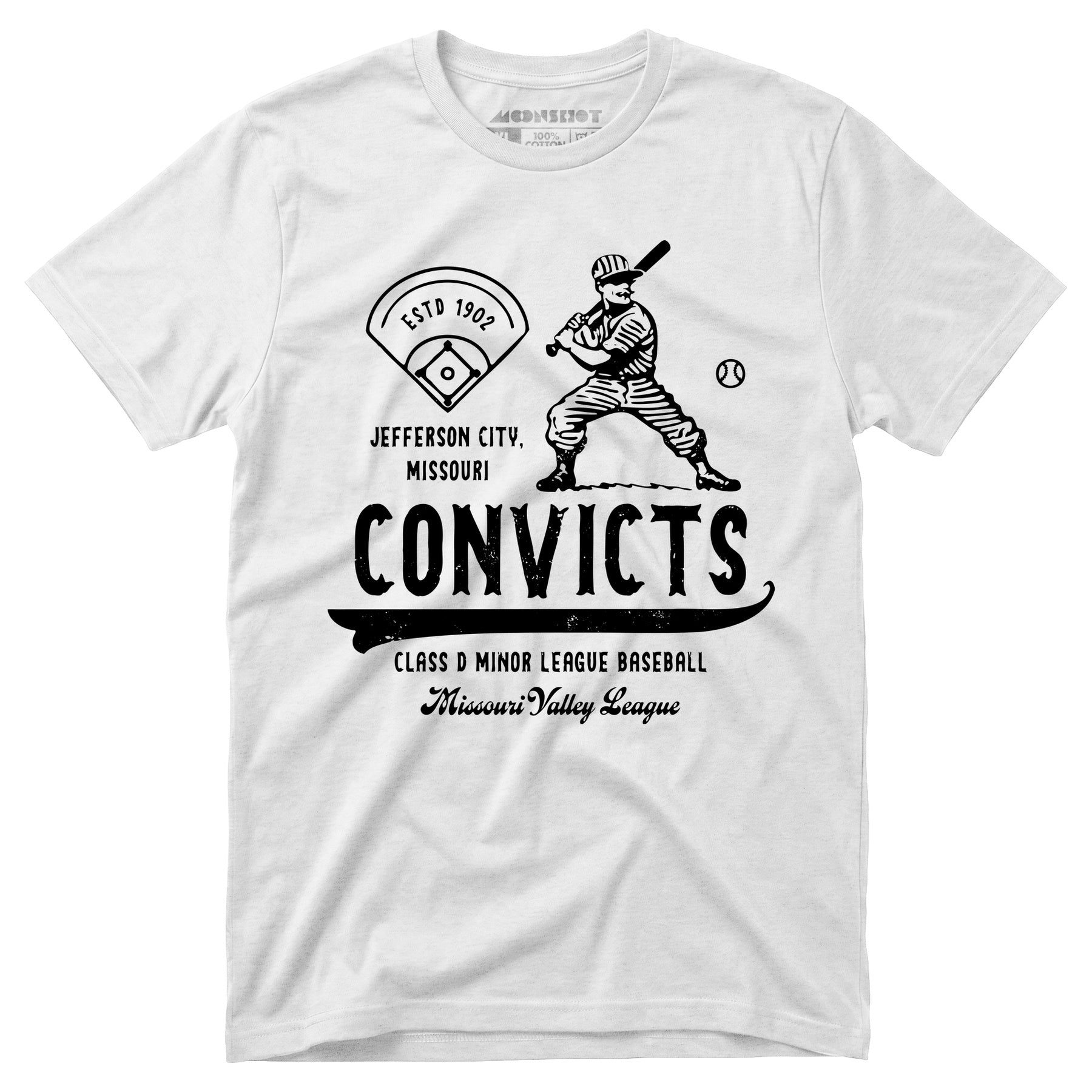 Jefferson City Convicts - Missouri - Vintage Defunct Baseball Teams - Unisex T-Shirt