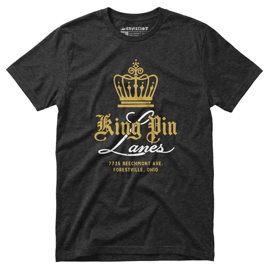 King Pin Lanes - Forestville, OH - Vintage Bowling Alley - Unisex T-Shirt