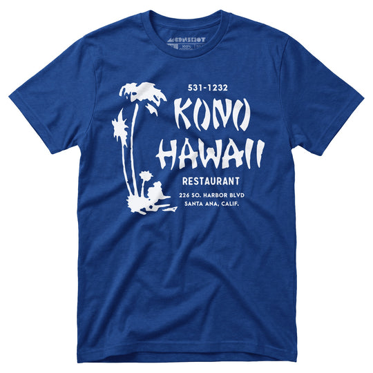 Kono Hawaii - Santa Ana, CA - Vintage Tiki Bar - Unisex T-Shirt