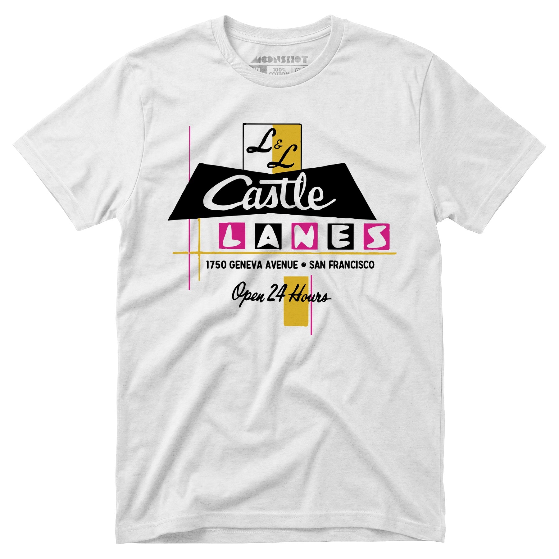 L & L Castle Lanes - San Francisco, CA - Vintage Bowling Alley - Unisex T-Shirt